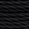 Ретро витой провод BIRONI 2х1,5, черный (матовый), 50 метров