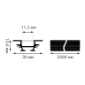 Профиль для светодиодной ленты Gauss, угловой, 2 м