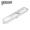 Шинопровод накладной Gauss, черный (с адаптером питания и заглушкой), 1 метр