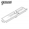 Шинопровод встраиваемый Gauss, белый (с адаптером питания и заглушкой), 1 метр
