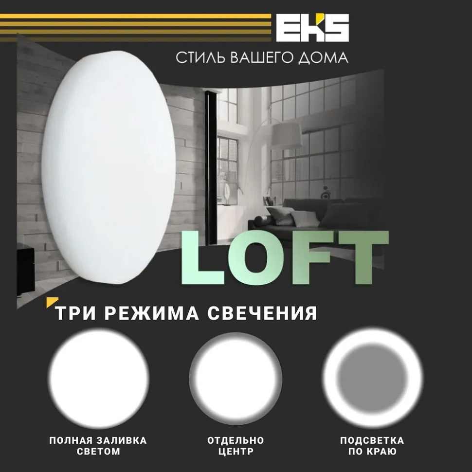 Встраиваемый светильник EKS LOFT 3 режима свечения - LED панель круглая  безрамочная (32 Вт, 3000ЛМ, 4200K) купить в интернет-магазине VoIPdevice.ru  - Москва