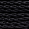 Ретро витой провод BIRONI 2х1,5, черный (матовый), 150 метров