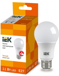Лампа светодиодная IEK ECO A60 E27, 11 Вт, 990ЛМ, 3000К 