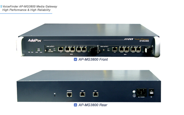 ADD-AP-MG3800-8E1 (8E1, 2x10/100/1000 Mbps ETH), Media Gateway