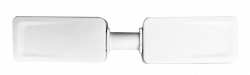 Коннектор прямой (гибкий) EKS CLARUS 48V для магнитного ультратонкого шинопровода, белый