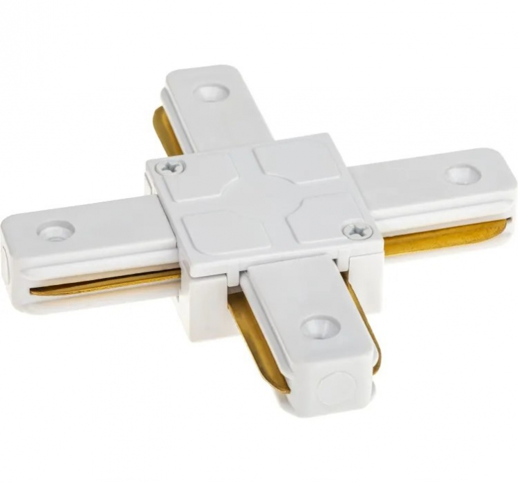 X-образный коннектор однофазного шинопровода EKS ART 220В, белый