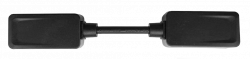Коннектор угловой (гибкий) EKS CLARUS 48V для магнитного ультратонкого шинопровода, черный