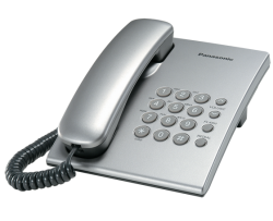 Проводной телефон Panasonic KX-TS2350RUS, серебристый