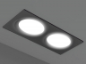 LED панель квадратная EKS PRACTIC DUO, 18 Вт, 1360ЛМ, 4200К, черная