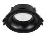 Встраиваемый светильник EKS ZOOM круг, чёрный (MR16, термостойкий пластик)