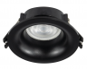 Встраиваемый светильник EKS ZOOM круг, чёрный (MR16, термостойкий пластик)