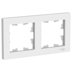 Рамка Systeme Electric AtlasDesign, 2-постовая, универсальная, белая