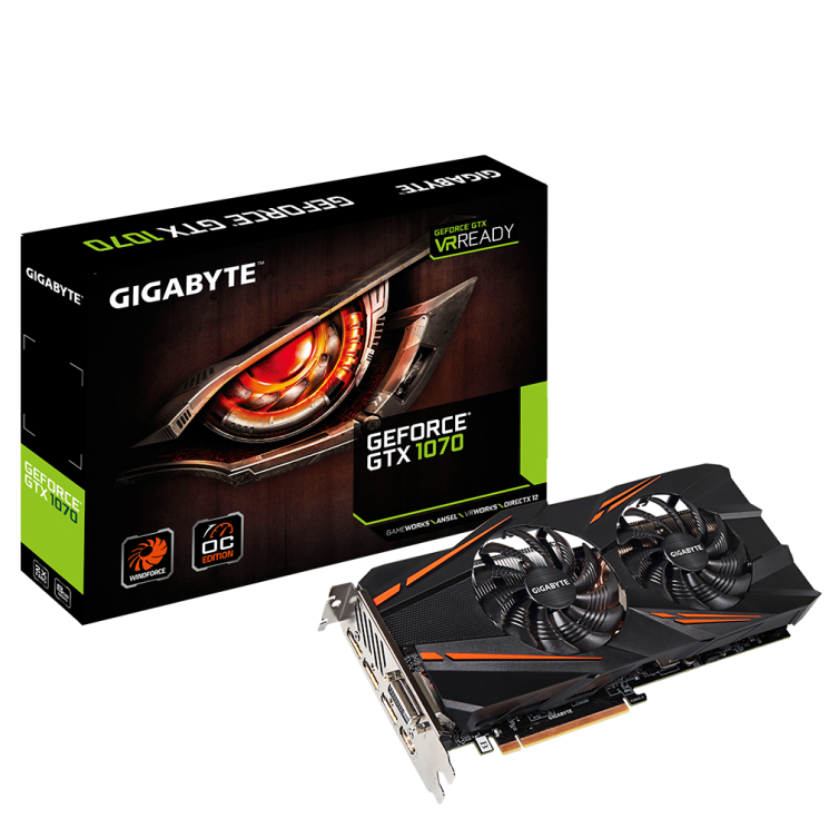 Видеокарта GeForce GTX 1070 WINDFORCE 8G rev. 1.0